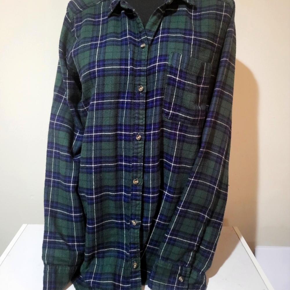 Hollister Womens Button Down Flannel Short
